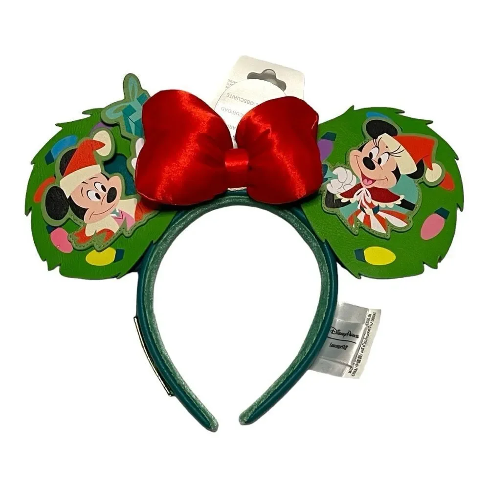 LOUNGEFLY Disney 2023 Christmas Mini Backpack & Ears Bundle Glow in Dark